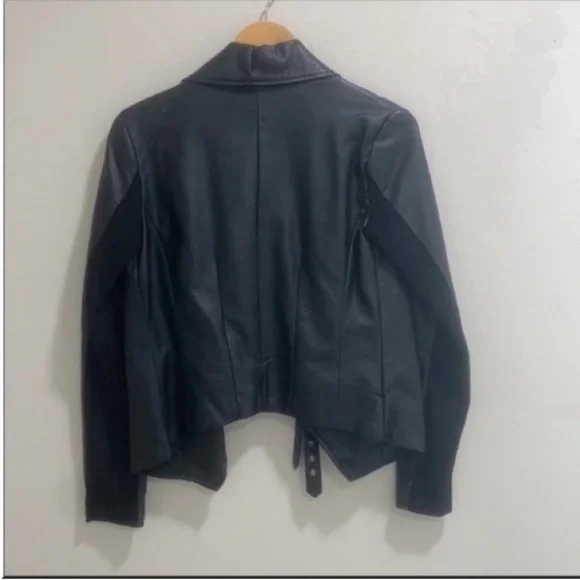 Black Faux Leather Jacket - Picture 9 of 9